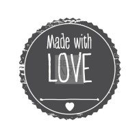 TIMBRO DECORATIVO " MADE WITH LOVE "