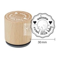 TIMBRO DECORATIVO " WELCOME SWEET LITTLE BABY "