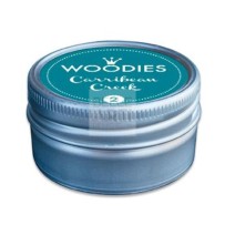 CUSCINETTO INCHIOSTRATO PER TIMBRI WOODIES TURCHESE SCURO 2