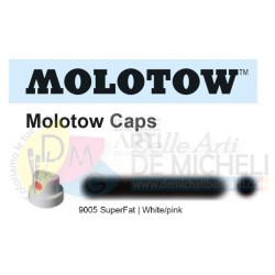 TAPPO BOMBOLETTA SPRAY CAP MOLOTOW SUPERFAT BIANCO/ROSA 9005