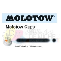 TAPPO BOMBOLETTA SPRAY CAP MOLOTOW SILENTFAT BIANCO/ARANCIO 9006