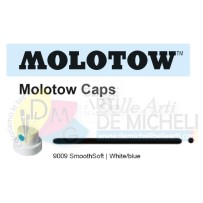TAPPO BOMBOLETTA SPRAY CAP MOLOTOW SMOOTH SOFT FLAME BIANCO_BLU 9009
