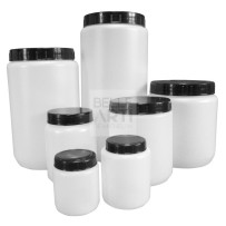 SECCHIO BARATTOLO VUOTO PE NERO CON TAPPO LT. 0.18