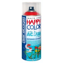 BOMBOLA VERNICE SPRAY HAPPY COLOR 400 ml BASE ACQUA BIANCO OPACO RAL 9010
