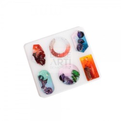 STAMPO IN SILICONE GIOIELLI GEOMETRICI SET DA 6