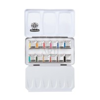 CONFEZIONE IN METALLO ACQUERELLI " AKADEMIE" DA 12 1/2 GODET