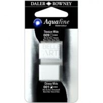 ACQUERELLO SERIE ACQUAFINE BLISTER DOPPIO 1/2 GODET 009 BIANCO TITANIO + 001 BIANCO DI CHINA