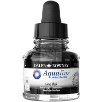 LIQUID WATERCOLOR AQUAFINE SERIES 29.5ML BOTTLE 035 LAMP BLACK