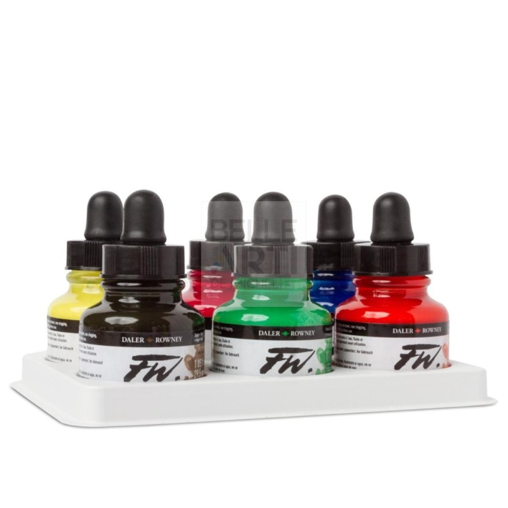 COLORE ACRILICO FLUIDO " FW " PRIMARY SET DA 6 PZ DA 29.5 ML