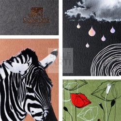 PAPIERBLÄTTER CARTONICNO WILD WHITE GRAIN TORCHON 72X102 GR. 300 WEISS