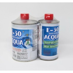 RESINA EPOSSIDICA TRASPARENTE E30 EFFETTO ACQUA A+B 320 GR