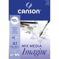 BLOCCO CARTA MULTITECNICA " IMAGINE " A1 200 GR