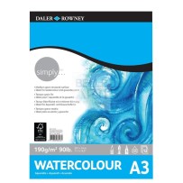BLOCCO CARTA PER DISEGNO SIMPLY " WATERCOLOR " F.TO A3 - 12 FG. 190 GR. ECONOMICO