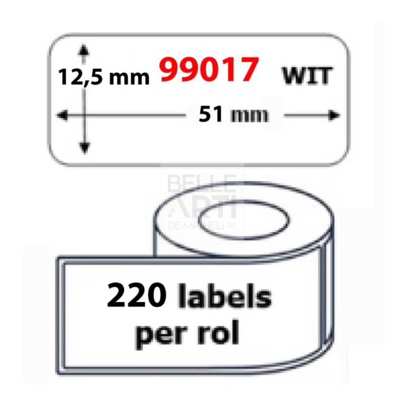 ETICHETTE COMPATIBILI CON DYMO 99017 / 12.5X51 (220 ETI.)